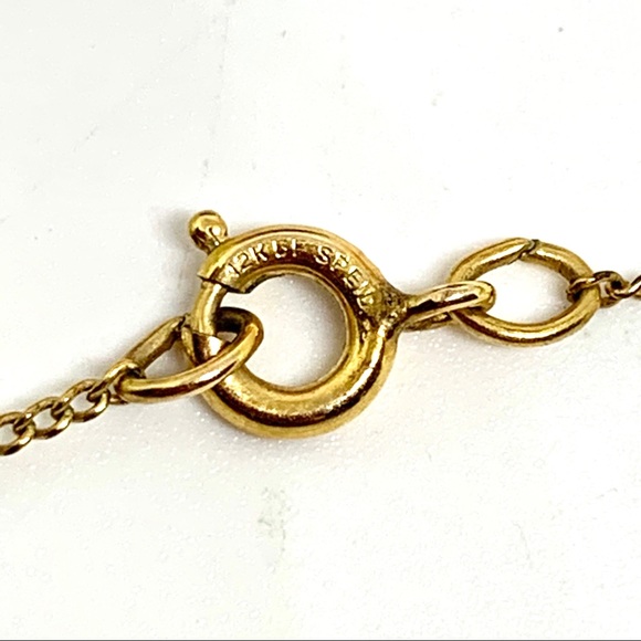 VINTAGE⚜️12K Gold Filled & Genuine Jade Necklace - Picture 4 of 7